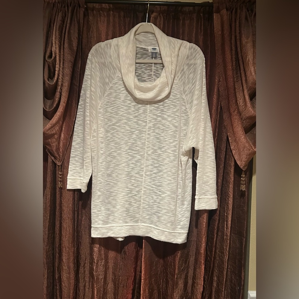 Old Navy Women's Off White Cowl Neck Sweater